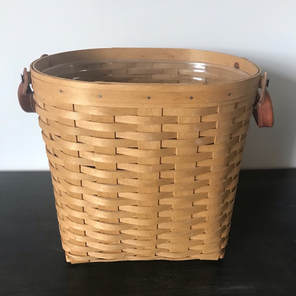 Longaberger Small Oval Waste Basket/Protector
